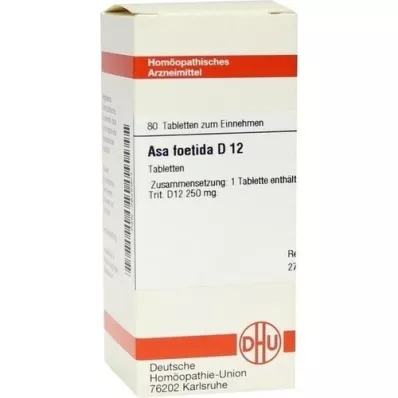 ASA FOETIDA D 12 pastillas, 80 uds