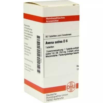 AVENA SATIVA D 6 pastillas, 80 uds