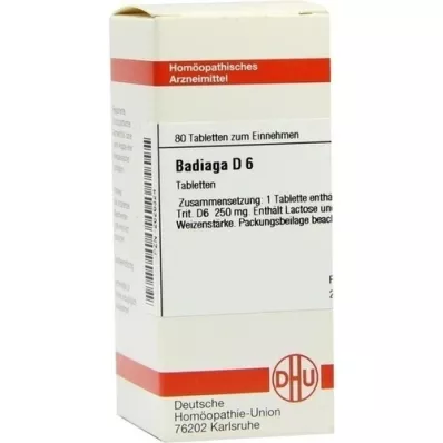 BADIAGA D 6 pastillas, 80 uds