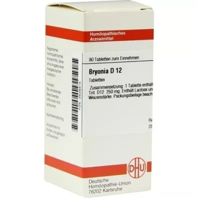 BRYONIA D 12 pastillas, 80 uds