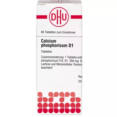 CALCIUM PHOSPHORICUM D 1 pastillas, 80 uds