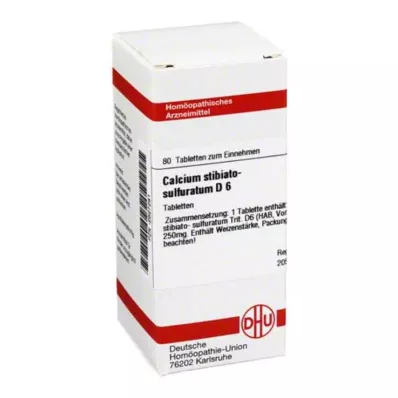 DHU Calcio Stibiato Sulfuratum D 6 tabletas, 80 ST