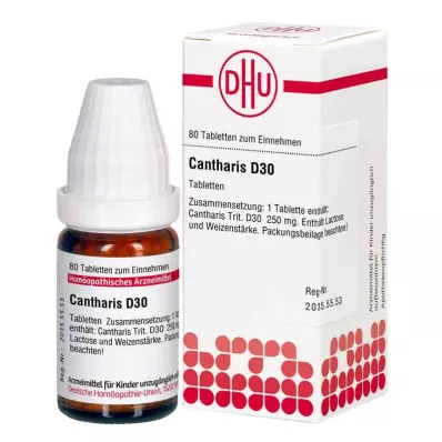 Cantharis D30 tabletas (80 piezas) Cantharis D30 tabletas (80 piezas)
