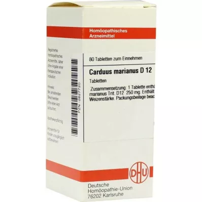 CARDUUS MARIANUS D 12 pastillas, 80 uds CARDUUS MARIANUS D 12 pastillas, 80 uds
