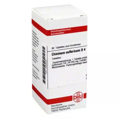CHININUM SULFURICUM D 4 tabletas, 80 uds