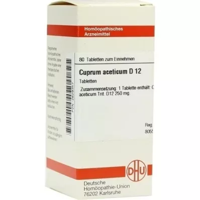 CUPRUM ACETICUM D 12 pastillas, 80 uds