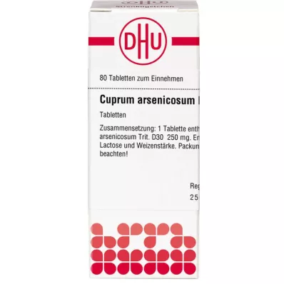 CUPRUM ARSENICOSUM D 30 comprimidos, 80 uds