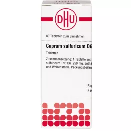 CUPRUM SULFURICUM D 6 pastillas, 80 uds