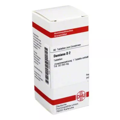 DHU Damiana D 2 tabletas, 80 piezas DHU Damiana D 2 tabletas, 80 piezas