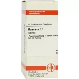 DAMIANA D 3 comprimidos, 80 uds