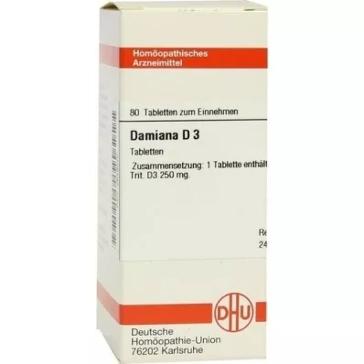 DAMIANA D 3 comprimidos, 80 uds