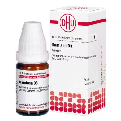 Pastillas Damiana D3 (80 piezas)