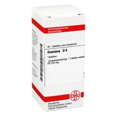 DHU Damiana D 6 tabletas, 80 piezas