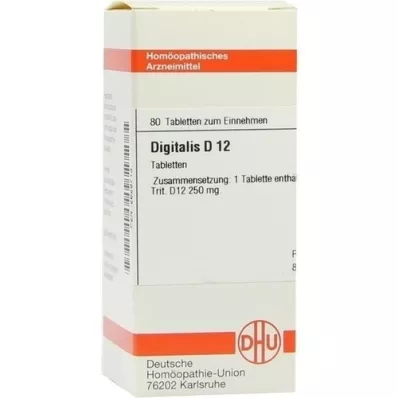 DIGITALIS D 12 pastillas, 80 uds