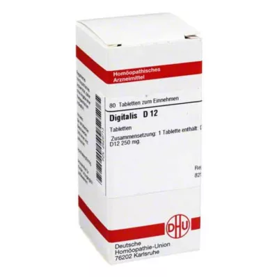 DHU Digitalis D 12 tabletas, 80 piezas