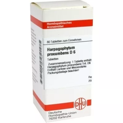 HARPAGOPHYTUM PROCUMBENS D 6 pastillas, 80 uds