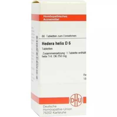 HEDERA HELIX D 6 pastillas, 80 uds