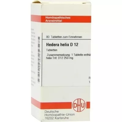 HEDERA HELIX D 12 pastillas, 80 uds