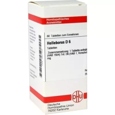 HELLEBORUS D 6 pastillas, 80 uds
