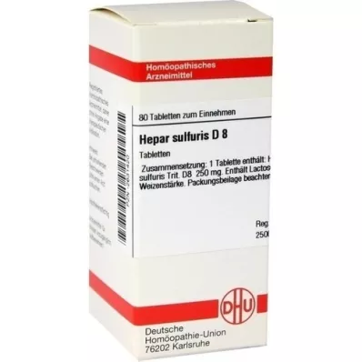 HEPAR SULFURIS D 8 pastillas, 80 uds