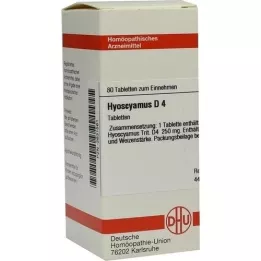 HYOSCYAMUS D 4 tabletas, 80 uds