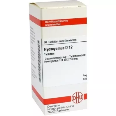 HYOSCYAMUS D 12 pastillas, 80 uds