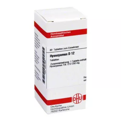 DHU Hyoscyamus D 12 tabletas, 80 piezas