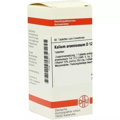 KALIUM ARSENICOSUM D 12 pastillas, 80 uds