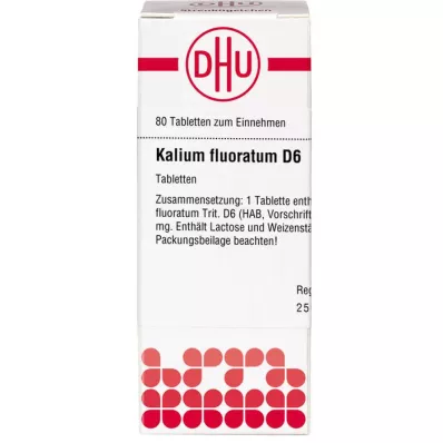 KALIUM FLUORATUM D 6 pastillas, 80 uds