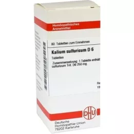 KALIUM SULFURICUM D 6 pastillas, 80 uds