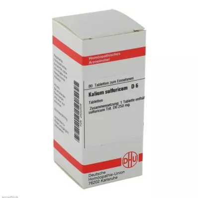 DHU Kalium sulfuricum D 6 tabletas, 80 piezas