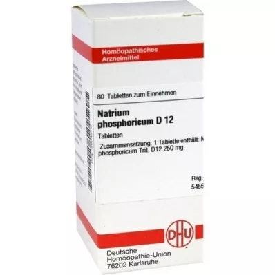 NATRIUM PHOSPHORICUM D 12 pastillas, 80 uds