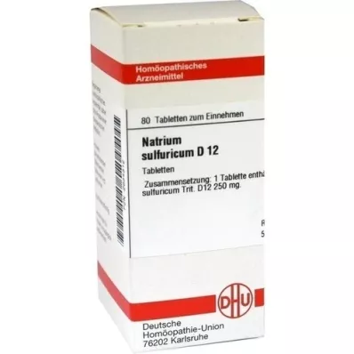 NATRIUM SULFURICUM D 12 pastillas, 80 uds