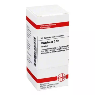 DHU Phytolacca D 12 tabletas, 80 piezas