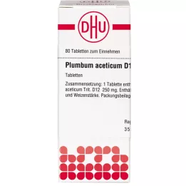 PLUMBUM ACETICUM D 12 pastillas, 80 uds