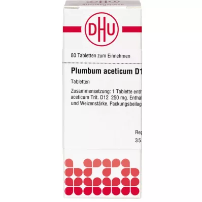 PLUMBUM ACETICUM D 12 pastillas, 80 uds