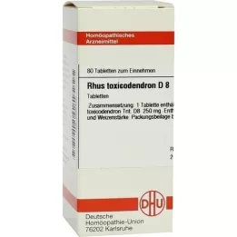 RHUS TOXICODENDRON D 8 pastillas, 80 uds