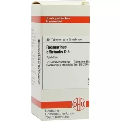 ROSMARINUS OFFICINALIS D 6 pastillas, 80 uds