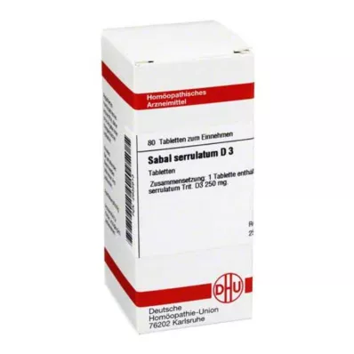 DHU Sabal serrulata D 3 tabletas, 80 piezas