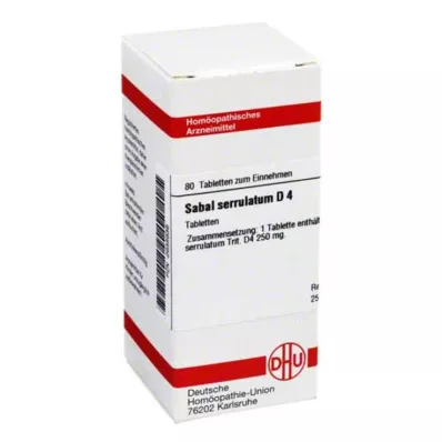DHU Sabal serrulata D 4 tabletas, 80 piezas DHU Sabal serrulata D 4 tabletas, 80 piezas