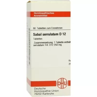 SABAL SERRULATUM D 12 pastillas, 80 uds