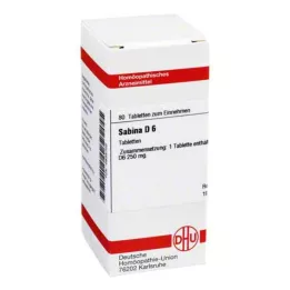 SABINA D 6 pastillas, 80 uds