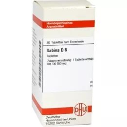 SABINA D 6 pastillas, 80 uds