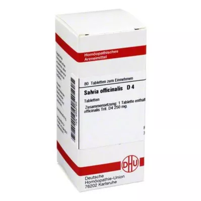 SALVIA OFFICINALIS D 4 tabletas, 80 uds