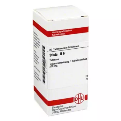 STICTA D 6 pastillas, 80 uds
