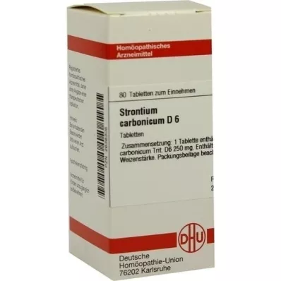 STRONTIUM CARBONICUM D 6 pastillas, 80 uds