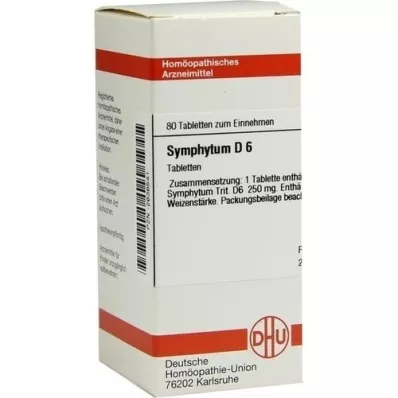 SYMPHYTUM D 6 pastillas, 80 uds