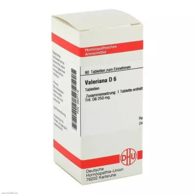 DHU Valeriana D 6 tabletas, 80 piezas