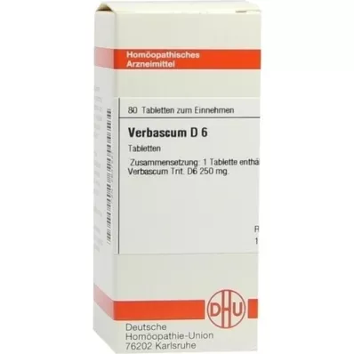 VERBASCUM D 6 pastillas, 80 uds