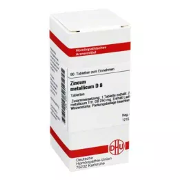ZINCUM METALLICUM D 8 pastillas, 80 uds